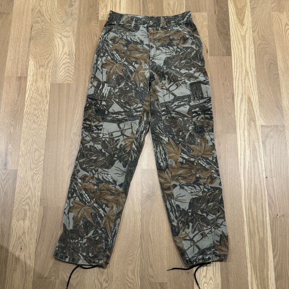 Vintage‎ Walls Pants Mens 34 Camo Cargo Adjustable Waist Hunting Outdoors USA